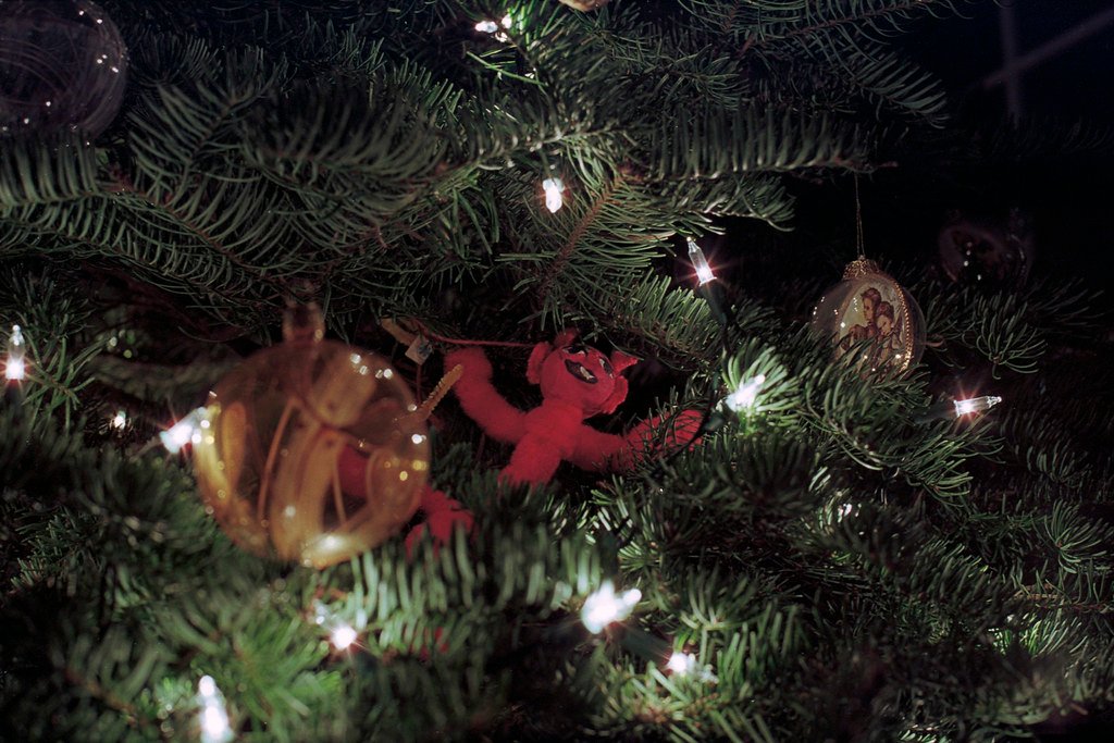 Close up of a Christmas tree with ornaments